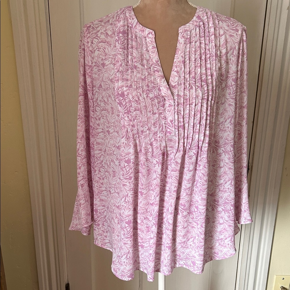 Style & Co Pink Pleated Women's Top